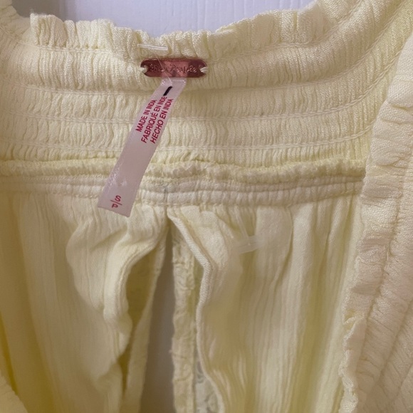 Free People tiered maxi dress butter yellow women’s size S - Picture 4 of 6